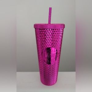 Starbucks 2022 Magenta Studded Tumbler